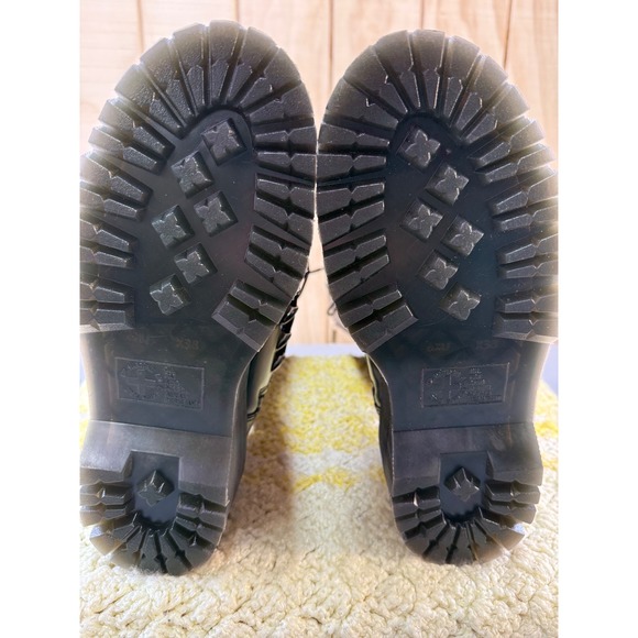 Dr. Martens 1B60 LTT Max Black Leather Knee High Platform Boots Metal Toe USL 8 - Picture 7 of 16